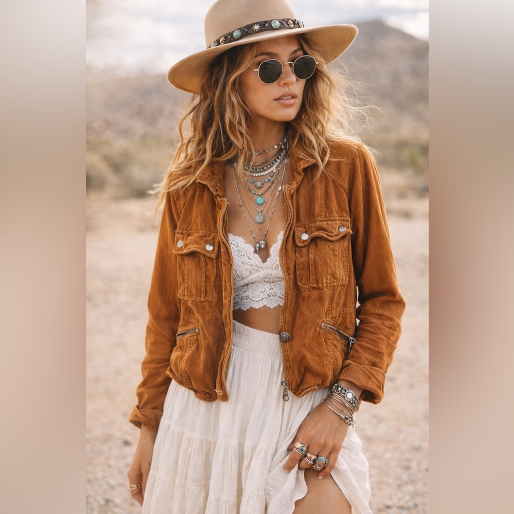 Free people Brown Corduroy Jacket S